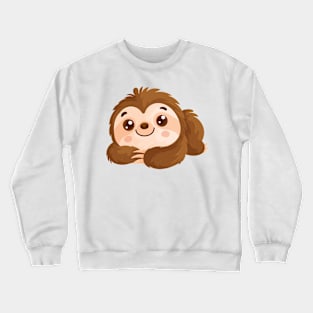 sloth with a cute look Crewneck Sweatshirt